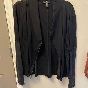 Black blazer/jacket with pleather detail